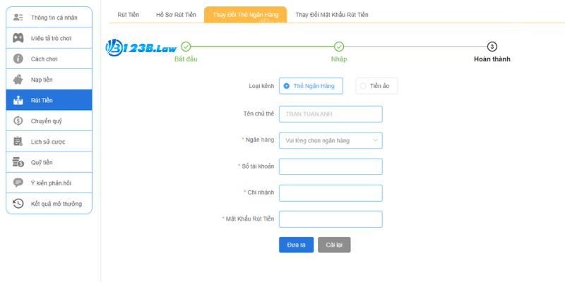 Thanh toán giao dịch siêu tốc và an toàn tuyệt đối trên 123B
